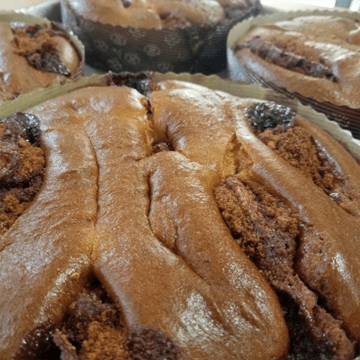 Moist and golden diary free apple nut strudel tortes.